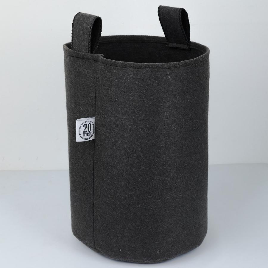 Maceta geotextil gris de 20 litros