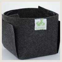 Ver: Maceta geotextil doblada, tal como viene antes de armarla